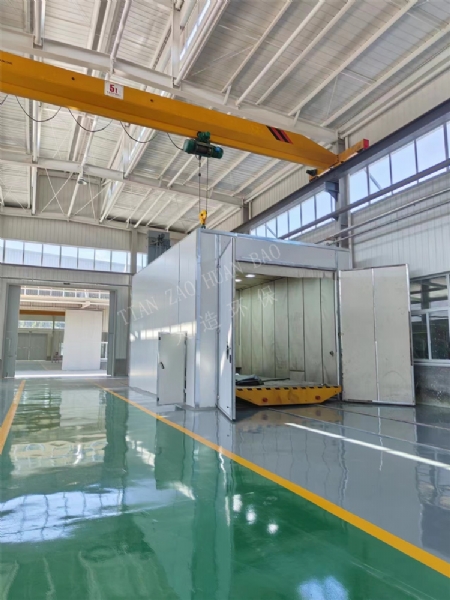 山東天造環保噴砂設備-大型噴砂房特點